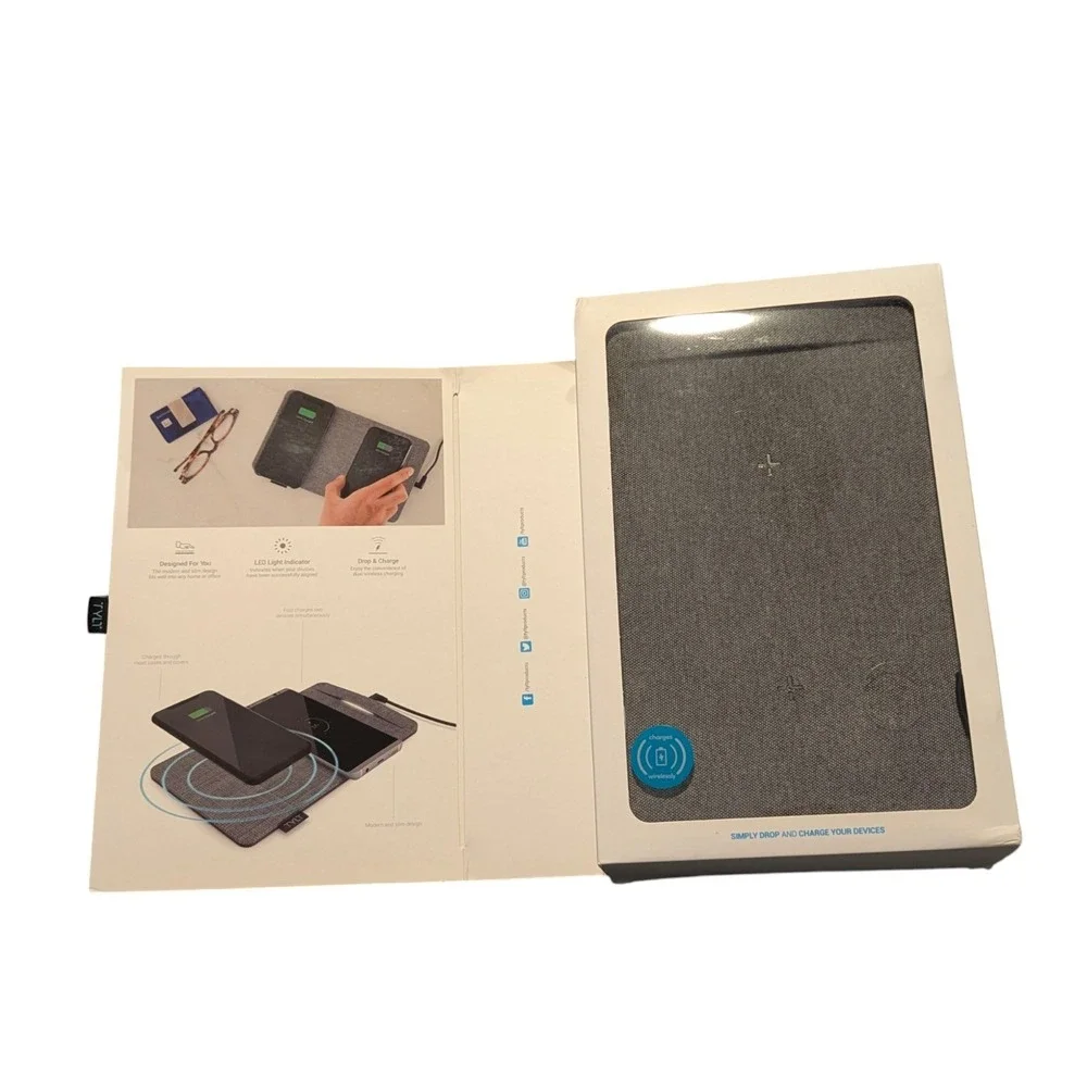 Bb. Tylt Dual wireless charging Pad,‎ For iPhone Or Android - QI Charging